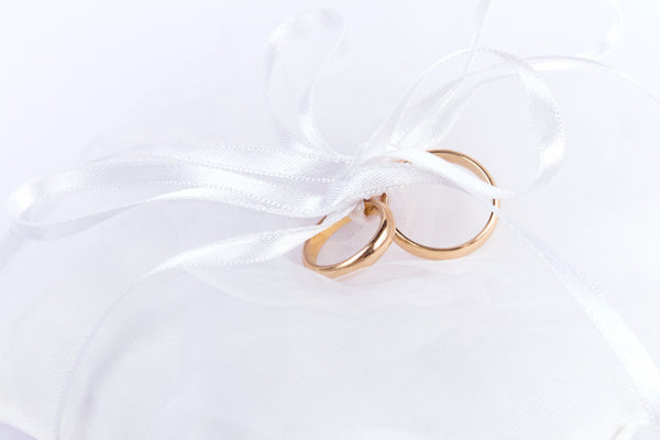 Cuscinetto Portafedi in stoffa rigatino